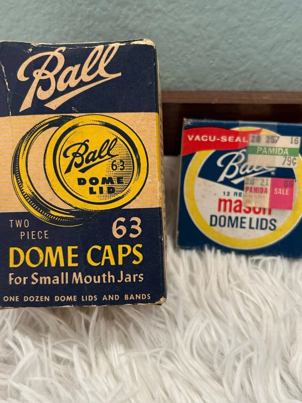 Ball Vintage No. 63 Dome Caps & Lids Lot for Small Mouth Mason Jars